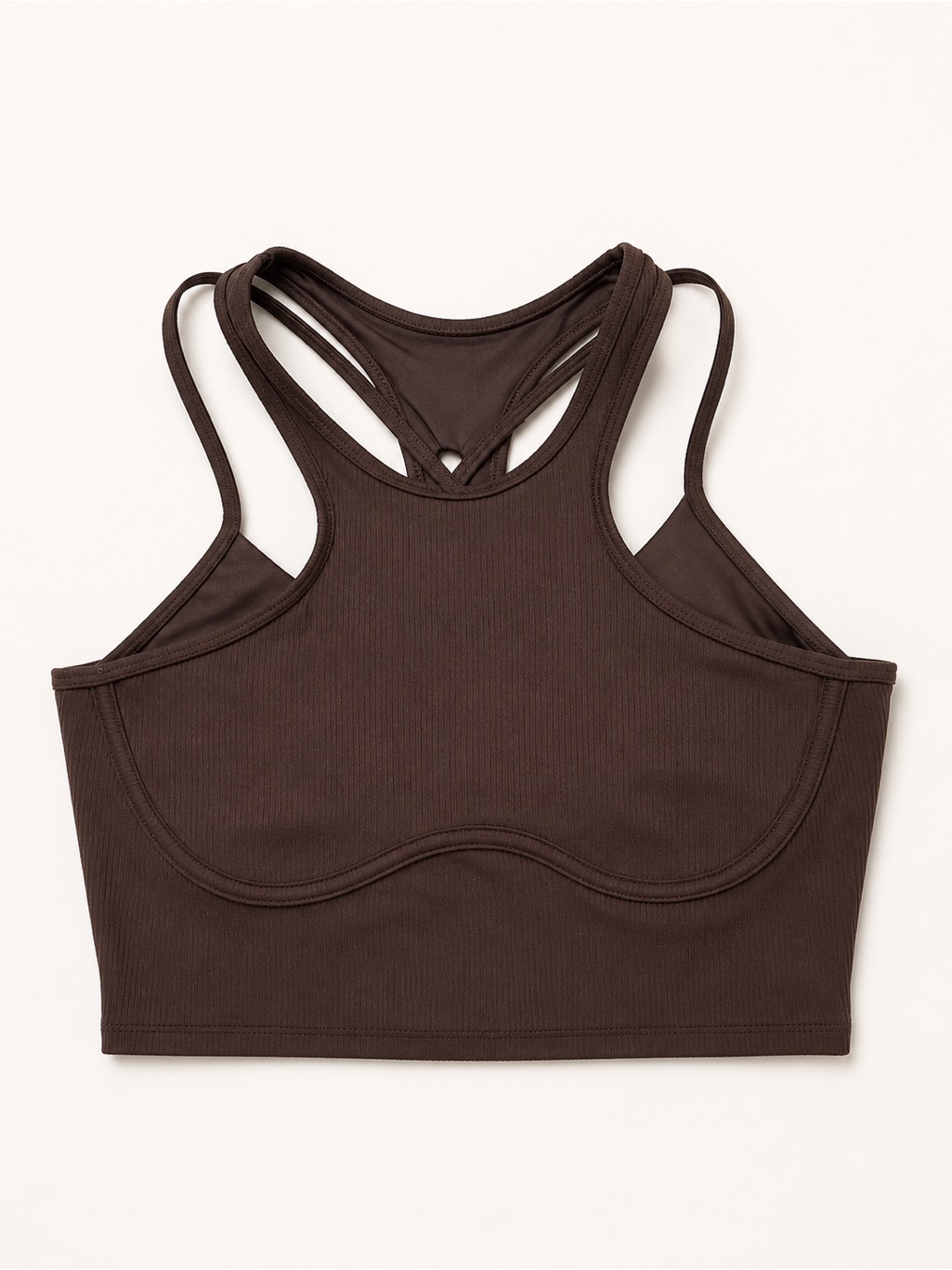 Alo Yoga Airbrush Better Together Layered Bra Brown